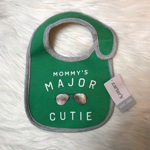 Mommy’s Major Cutie Green Teething Bib Aviator